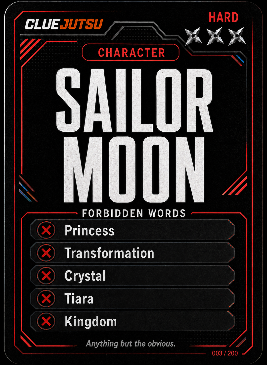 ClueJutsu Medium answer card